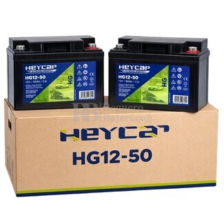 Pack 2 bater�as HG12-50 | Ciclo Profundo 12 Voltios 50 Amperios